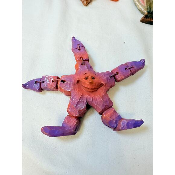 Vintage 6 Anthromorphic Nautical Figurines Sailor with Seacrratures Sitters - Picture 5 of 13